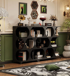 Estantería Moderna de Metal de 3 Niveles, Abierta, Ahorra Espacio, para Oficina en Casa, Comedor, Sala de Estar, Dormitorio - Product Image 1