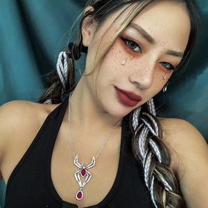 Collier Gothique Sombre <span class=keywords><strong>Starscream</strong></span> en Alliage Plaqué Argent, Bijoux Fantaisie, Vente en Gros, Style Européen, pour Halloween - Product Image 6