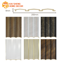 K2009A Panneau mural décoratif PS de haute qualité en polystyrène pour l'intérieur Taille 200*9mm Panneaux muraux PS Nouvelles couleurs Persiennes au charbon de bois