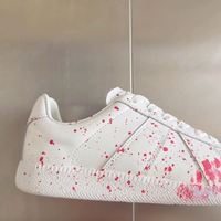 Chaussures de sport en cuir peintes à la main de haute qualité, style graffiti, design bas, décontractées, pour la marche en extérieur et le skate urbain