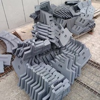 Ensemble de lames de mélange pour bétonnière, gauche et droite, en acier chromé Cr26, pièces résistantes à l'usure, pour centrale à béton à double arbre