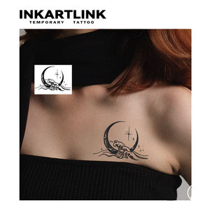 <span class=keywords><strong>Tatuaje</strong></span> Temporal Personalizado con Diseño de Ola Lunar, Resistente al Agua, de Larga Duración (15 Días), Arte Corporal Semipermanente para Pecho, Brazo, Mujeres y Hombres - Product Image 2