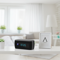 Caméra d'horloge de réveil sans fil WiFi 1080P, caméra cachée CMOS, zoom optique 10x-20x, vision nocturne infrarouge, moniteur pour bébé à domicile, angle large de 120°