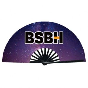 Abanicos Plegables de Bambú Grandes Personalizados QM, con Arte Folclórico Pintado a Mano, de Tela de Nailon, Origen China, Coleccionables - Product Image 3