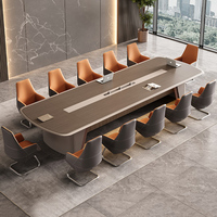 Table de conférence modulaire extensible Musen modèle 797, combinaison de chaises, design moderne, matériau MDF, mobilier de bureau scolaire