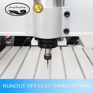 Moteur de broche CNC refroidi par eau silencieux Zhong Hua Jiang ER16 1,5 kW 80 mm 110 V/220 V/380 V avec kit VFD pour machine de gravure CNC - Product Image 2