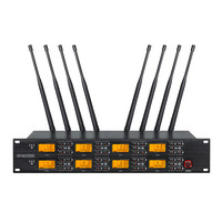 Système de Microphone Sans Fil UHF Professionnel UR-8000-S 640-690MHz, 8 Microphones Sans Fil