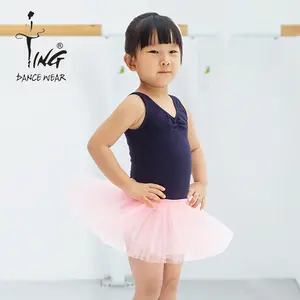 Gaun Tari Balet Rok Tutu Anak Perempuan Rok Lilit Balet untuk Anak Perempuan Latihan Panggung & Baju Dansa Anak-anak 4 Lapis Shanghai T/T