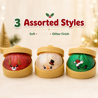 Boîte Mystère de Noël : Jouet Squishy Géant en Forme de Boulette Scintillante à Remontée Lente, Jouet Sensoriel Anti-Stress à Presser pour Enfants