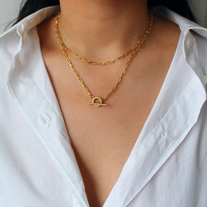 Gargantilla de perlas de agua dulce con broche de palanca, collar de cadena de acero inoxidable chapado en oro de 18k, joyería - Product Image 4