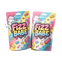 Sachets refermables personnalisés anti-odeur, en Mylar, de qualité alimentaire, pour bonbons gélifiés 3.5g 7g 1oz 1lb, avec fermeture Ziplock en feuille d'aluminium