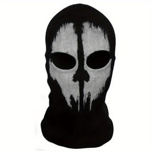 Cagoule tactique Cool Ghost Skull à double ouverture pour les yeux, couvre-tête intégral, respirante et coupe-vent, pour moto, snowboard et fêtes - Product Image 1