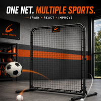 Filet d'entraînement multisports portable et pliable pour le football, le baseball, le golf, l'entraînement de lancer, du coup de pied et de la réaction
