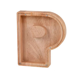Hucha para niños, cajas de dinero, cajero automático, Caja de Ahorro de madera personalizada, hucha con letras para monedas, niños y adultos - Product Image 1
