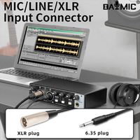 Interface audio USB 2 canaux DAYMIC - Construction métallique, courant de sortie 3A+, pour enregistrement informatique, chant en direct, maison mobile