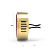 Diffuseur de parfum solide en alliage d'aluminium avec logo en émail personnalisé désodorisant pour voiture de luxe avec clip pour bouche d'aération, convient parfaitement aux voitures