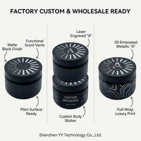 Distributeur de désodorisant en aluminium de 150ml pour voitures 69*54mm Double couche couvercle diffuseur d'aromathérapie 150g bouteille de fraîcheur bouchon à vis