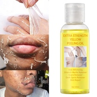 Huile exfoliante blanchissante super puissante pour coudes, genoux et mains, éclaircissante pour peaux foncées, huile de peeling jaune