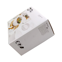 Boîte cadeau en papier personnalisée, élégante, durable et réutilisable pour un ensemble de matériel de cuisson en céramique, carton d'emballage pliable blanc