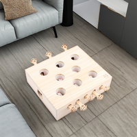Jouets interactifs pour chats et animaux de compagnie, en bois massif, avec puzzle, pour le divertissement des chats, incluant un jouet souris Netflix