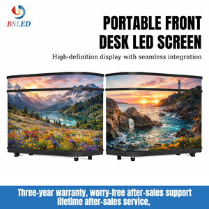 Écran LED incurvé sur roues pour stand DJ 3D portable, mur vidéo LED pour réception, stand de disco, salon professionnel - Prix usine - Product Image 4