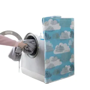 Battaniye baskı PEVA güneş koruyucu toz geçirmez kapak çamaşır makinesi kılıfı su geçirmez kılıf çamaşır makinesi koruyucu toz ceket 2