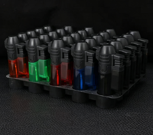Encendedor de Cigarrillos Portátil Mini, Cuerpo Transparente Colorido, Recargable con Butano, Llama a Chorro, Resistente al Viento, Estilo Soldador, para Negocios - Product Image 5