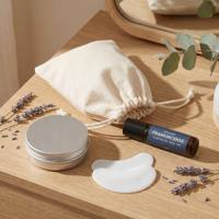 Patchs oculaires réutilisables en silicone avec logo personnalisé, à l'huile de ricin biologique pressée à froid, et coffret cadeau spa pour les yeux à appliquer la nuit avec pochette