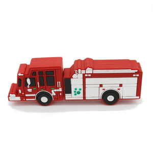 Clé USB en forme de camion de pompiers en caoutchouc 2 Go-32 Go, logo et couleurs personnalisés, interface USB 2.0, nouveau produit - Product Image 4