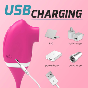 Vibrateur à double stimulation, succion clitoridienne, masseur <span class=keywords><strong>de</strong></span> point G, vibration forte, rechargeable par USB, silicone, jouet sexuel pour adultes - Product Image 4