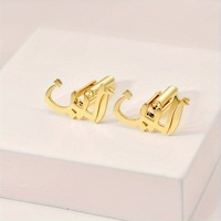 Boutons de manchette personnalisables en acier inoxydable avec logo de marque arabe pour costumes pour hommes chemises françaises lettres en métal boutons de manchette 2D/3D pinces à cravate