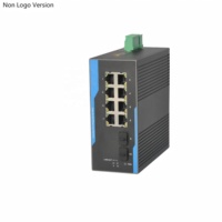 Switch industriel OEM/ODM 8 ports 10/100M non géré à montage sur rail DIN avec 2xSFP IP40 -40~75 ℃   Entrée 12~57Vdc CE FCC pour l'automatisation industrielle