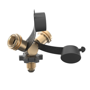 ตัวแยกโพรเพนแบบ 2 ทาง และ 3 ทาง รูปตัว Y, ข้อต่อโพรเพนทองเหลืองแท้ 100% สำหรับเตาบาร์บีคิว, รถบ้าน, เครื่องทำความร้อน พร้อมฝาครอบ - Product Image 1