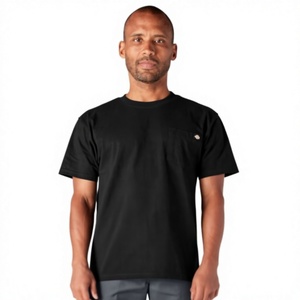 เสื้อยืด<span class=keywords><strong>แขน</strong></span>สั้นผ้าเฮเทอร์รี่หนาน้ำหนักมากสไตล์วินเทจสำหรับผู้ชาย มีกระเป๋าเสื้อ - Product Image 1
