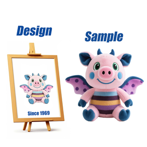 Boneka Kucing Lucu Bordir Ungu Custom Shengye Toys, Mainan Boneka Hewan Isi Dakron untuk Hadiah Bisnis - Product Image 5
