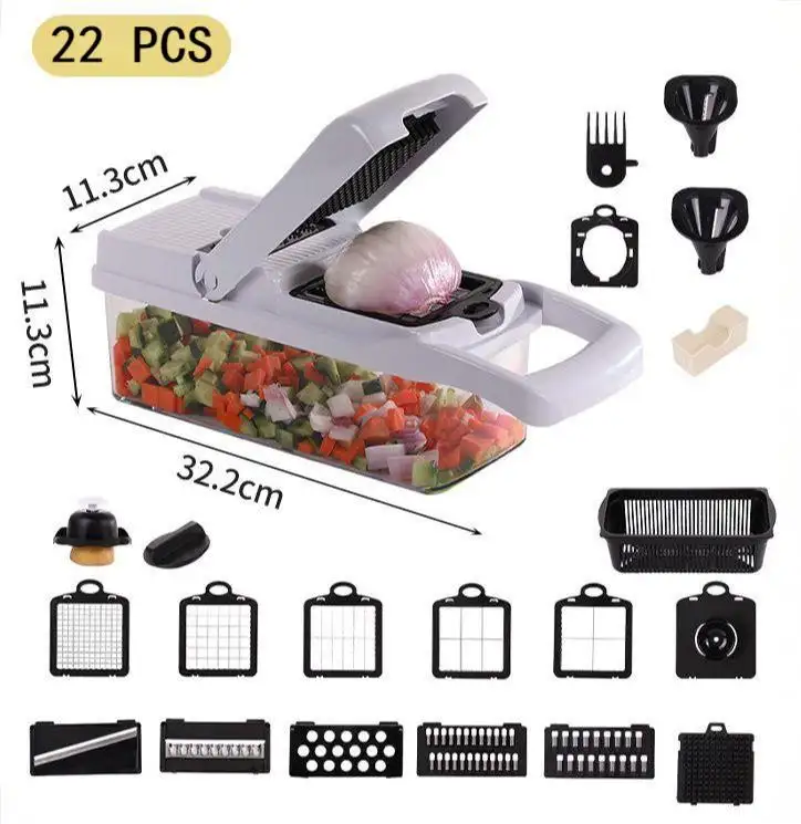 2023 Top Seller Multipurpose Adjustable Vegetable Chopper Quick Fruit Salad Slicer Cutter Machine Household Kitchen Gadgets