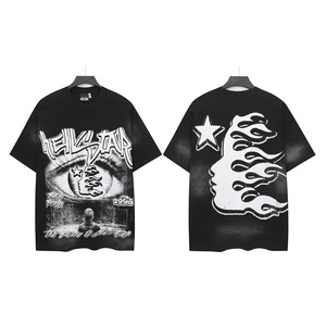 เฮลสตาร์ ครอส-บอร์เดอร์ แบรนด์แฟชั่นอเมริกัน เสื้อยืดลำลองแขนสั้น ผ้าฝ้าย/ใยไผ่ ลายเสือดาว ฮิปฮอป น้ำหนัก 300 กรัม - Product Image 2