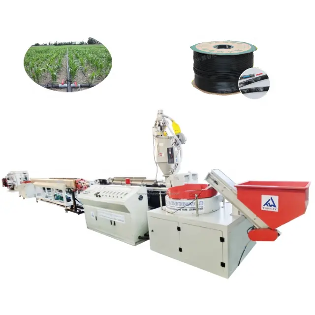 Máquina de fabricación de cintas de riego agrícola por goteo plano en línea de alta velocidad Línea de producción de máquina de extrusión de tubería de riego por goteo