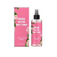 Spray d'eau de rose personnalisé à l'acide hyaluronique 250 ml, éclaircissant, hydratant, apaisant, convient à tous les types de peau, format voyage, pour le maquillage quotidien