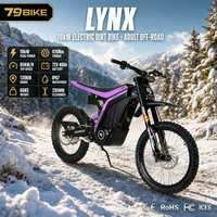 Moto tout-terrain électrique LYNX E Dirt Bike 72V 40Ah 10KW pour adultes, moto enduro, prix de gros direct d'usine, batterie au lithium