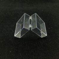 Boîte de rangement en plastique acrylique transparent avec couvercle en PS rectangulaire vente en gros