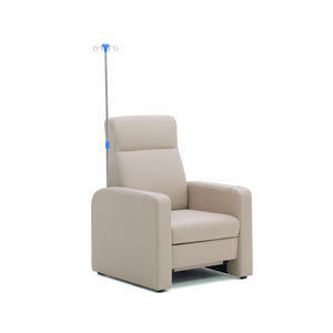 Aobin Lingjie Infusion <b>Chair</b> 750x850x1080mm <b>Silver</b> Gray Leather Single Medical Hospital Use - Product Image 5