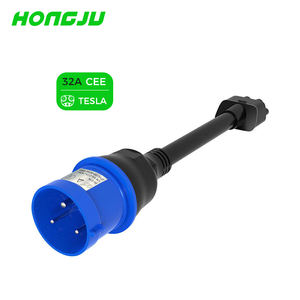 Câble adaptateur <span class=keywords><strong>Tesla</strong></span> de charge standard européen 32A spécifique à l'usine avec <span class=keywords><strong>prise</strong></span> industrielle bleue CEE - Product Image 2