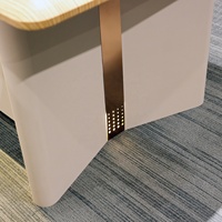 Meubles en bois en forme de L MDF confortable moderne en bois patron directeur PDG Table de bureau exécutif