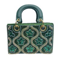 Sac à bandoulière de luxe en PU à motif diamant, sac à main carré tendance pour tous les jours