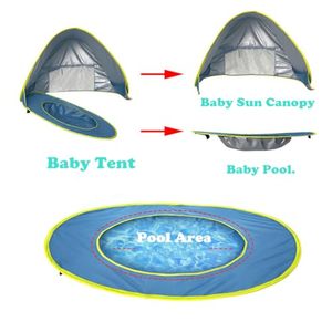 Carpa de Playa Impermeable para Bebés, Carpa de Sol Plegable para Niños, Protección UV, con Piscina - Product Image 6