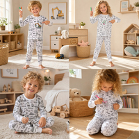 Ensemble de pyjama personnalisé pour enfants, pyjama à colorier pour tout-petits, pyjama à manches longues pour enfants, vêtements de nuit pour enfants, pyjama en coton à dessiner soi-même, pyjama pour enfants