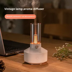 New Retro Lamp USB Humidifier Desktop Household Aromatherapy Machine Essential <b>Oil</b> <b>Diffuser</b> 130ML Sprayer Ultrasonic Atomizer - Product Image 4