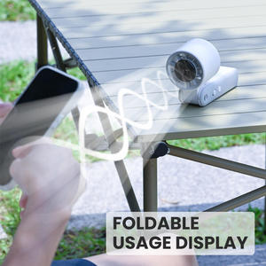 Foldable <b>Handheld</b> <b>Fan</b> With Digital Display 3000mAh Battery Portable Cooling High Speed <b>Fan</b> With Lanyard For Outdoor - Product Image 6