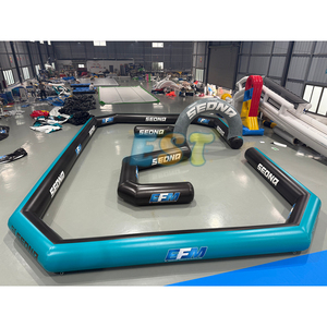 Grande piste de voiture gonflable commerciale pare-chocs piste d'<span class=keywords><strong>air</strong></span> gonflable piste de karting gonflable pour les événements sportifs d'enfants - Product Image 1